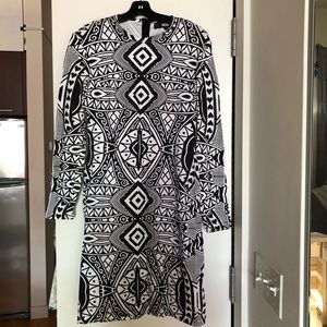 KTZ printed cotton body con dress size Medium